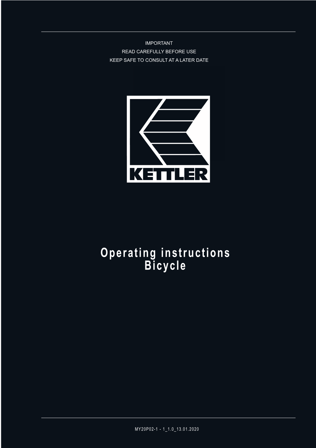 Kettler Operation Instructions Bicycle 2020