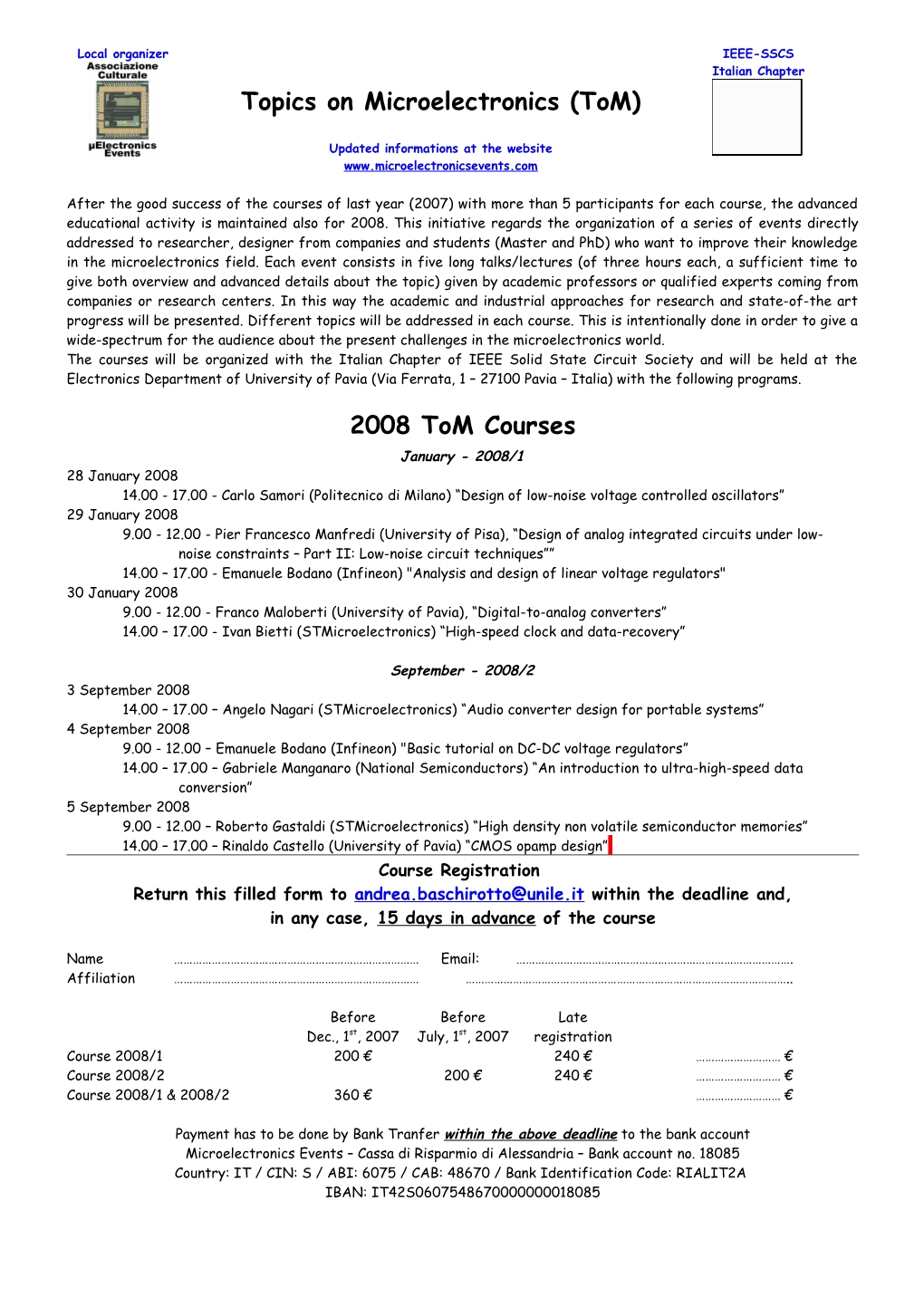 14.00 - 17.00 - Carlo Samori (Politecnico Di Milano) Design of Low-Noise Voltage Controlled