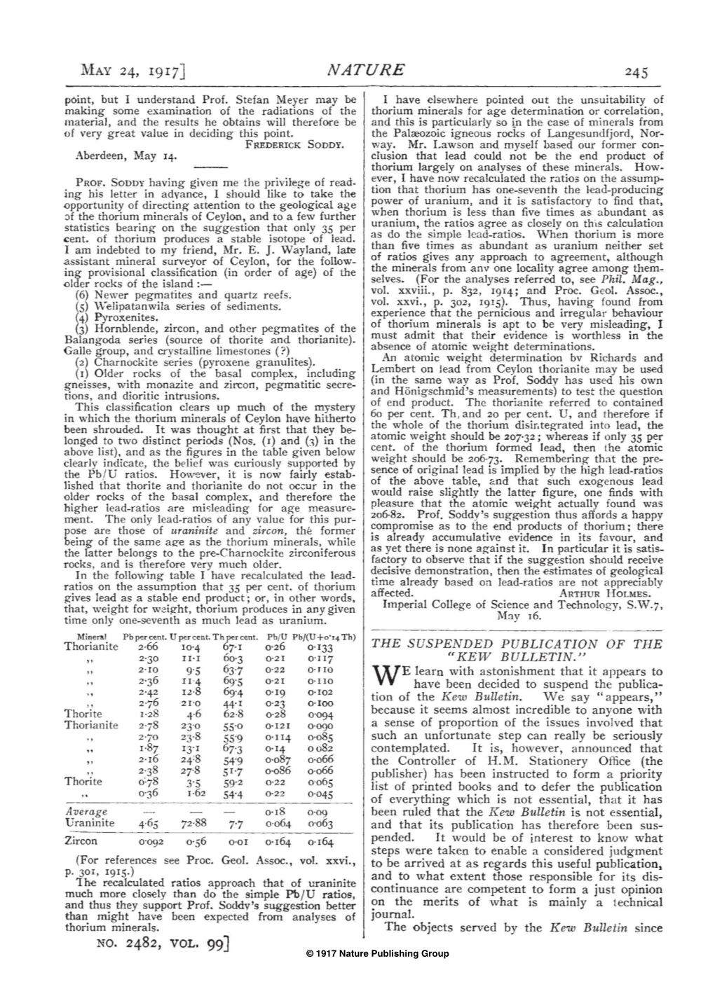 The Stability of Lead Isotopes from Thorium