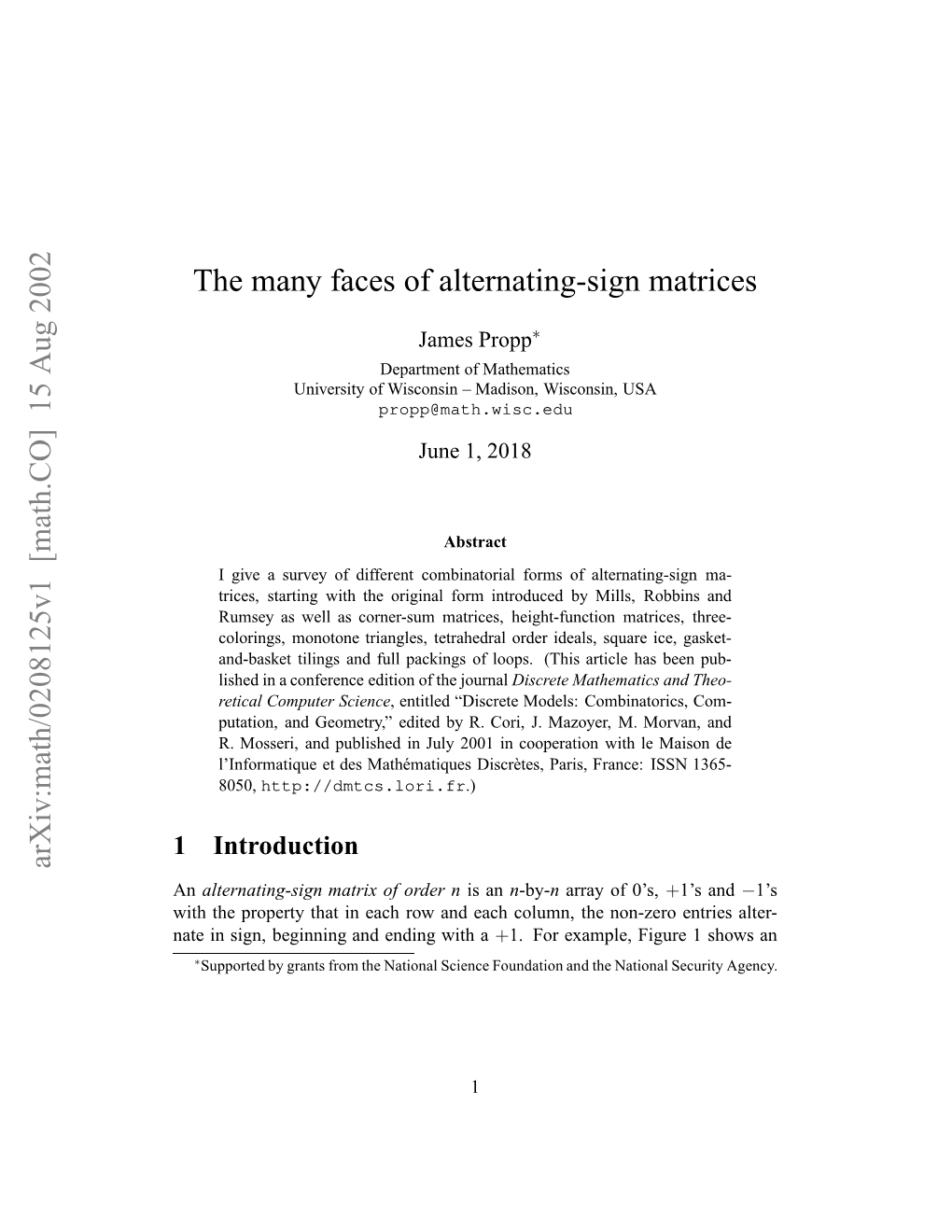 The Many Faces of Alternating-Sign Matrices