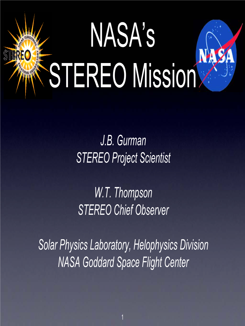 NASA's STEREO Mission