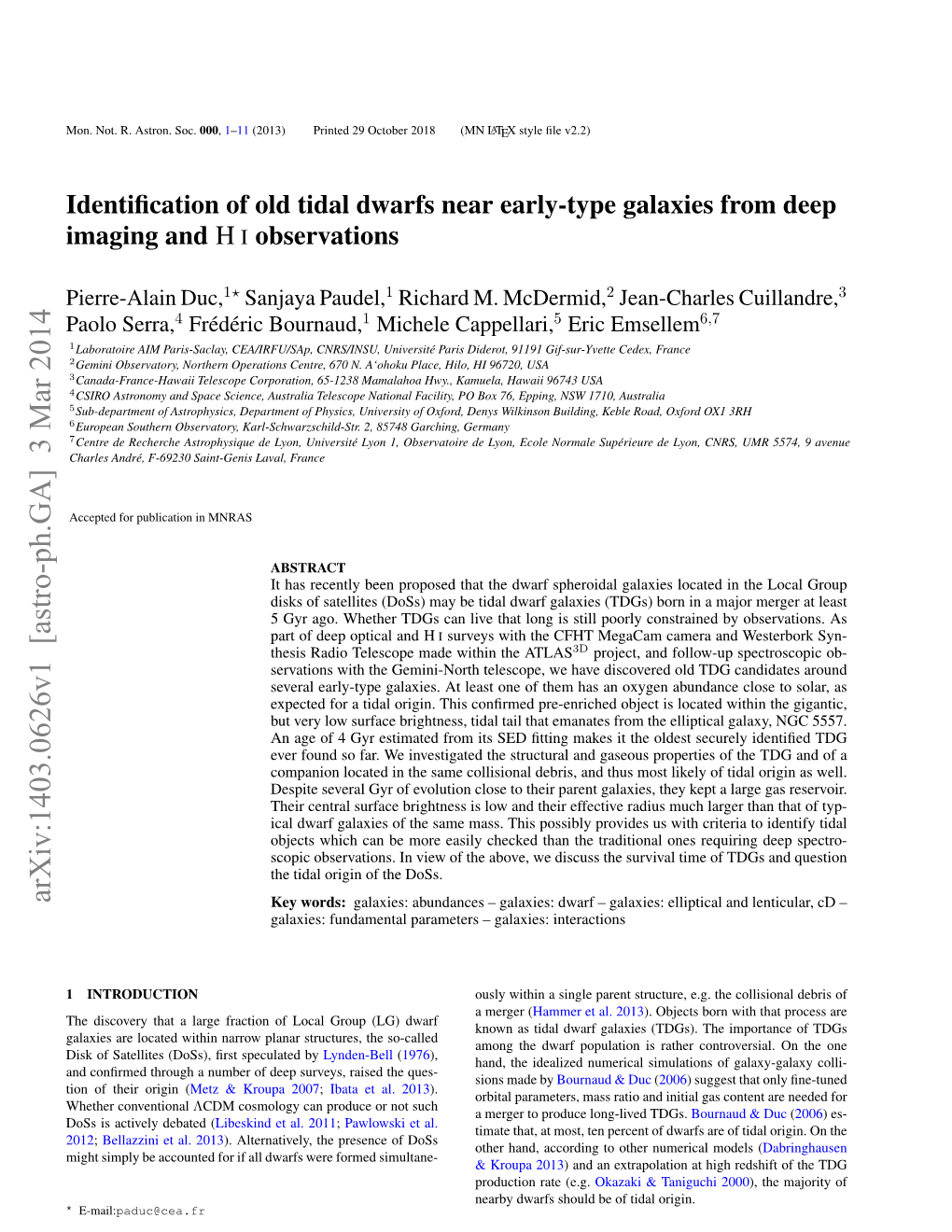 Identification of Old Tidal Dwarfs Near Early-Type Galaxies from Deep