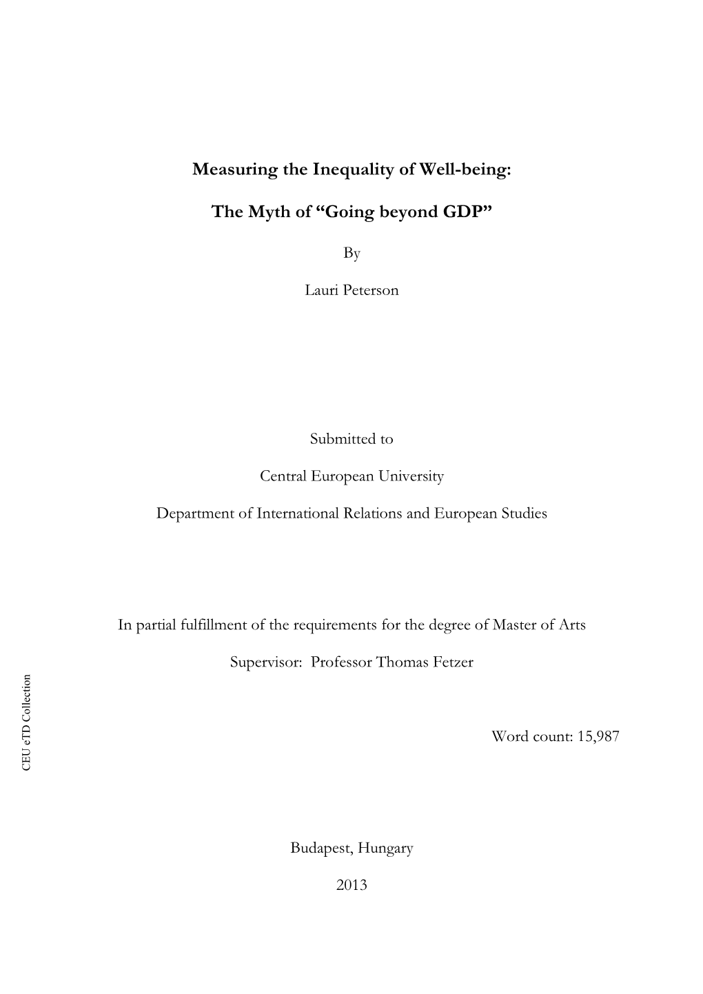 Measuring the Inequality of Well-Being: the Myth Of