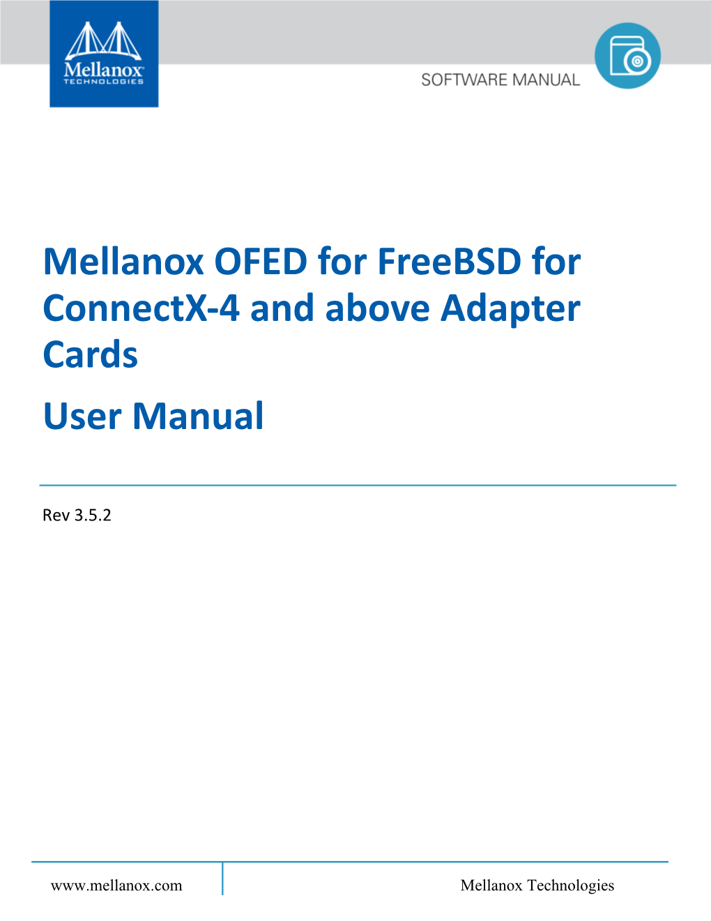 Mellanox OFED for Freebsd for Connectx-4 and Above Adapter Cards User Manual