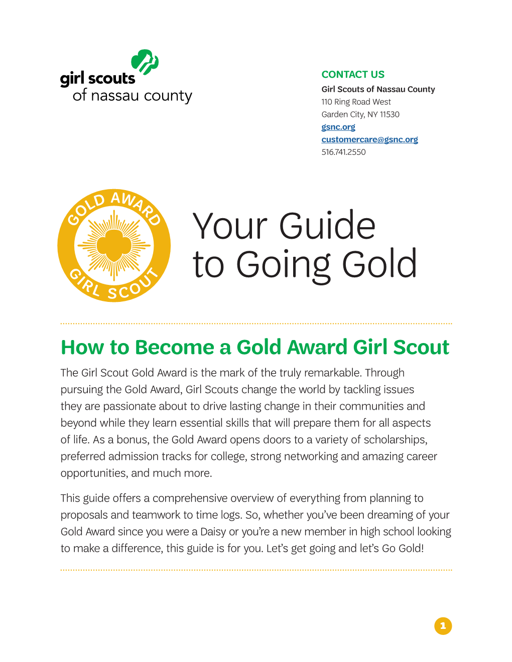 Your Guide to Going Gold