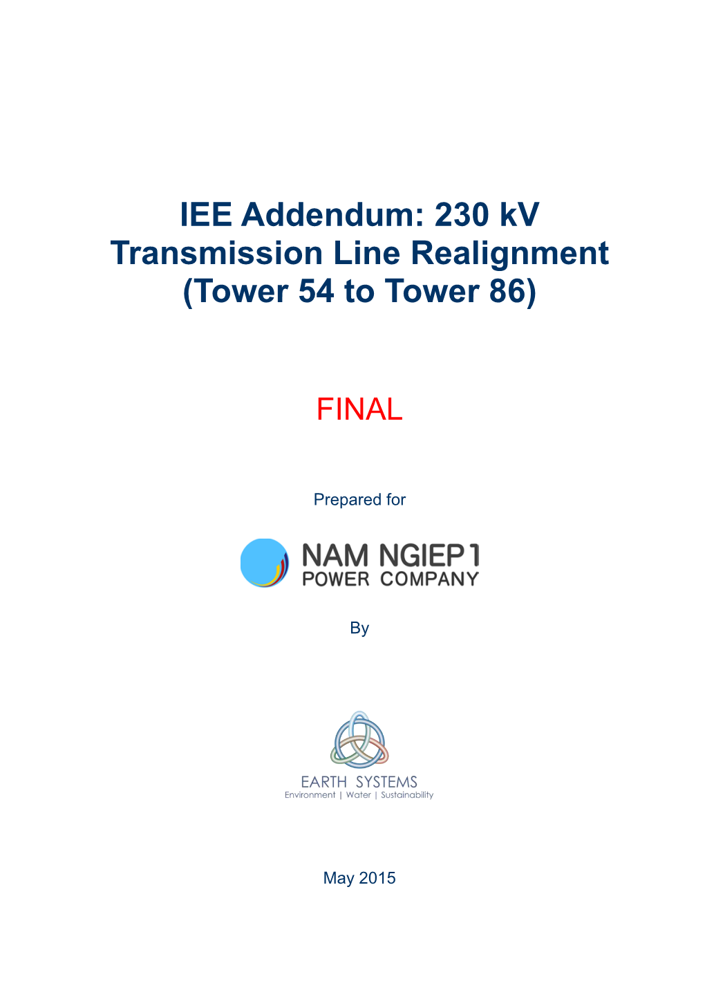 Initial Environmental Examination, Addendum for 230