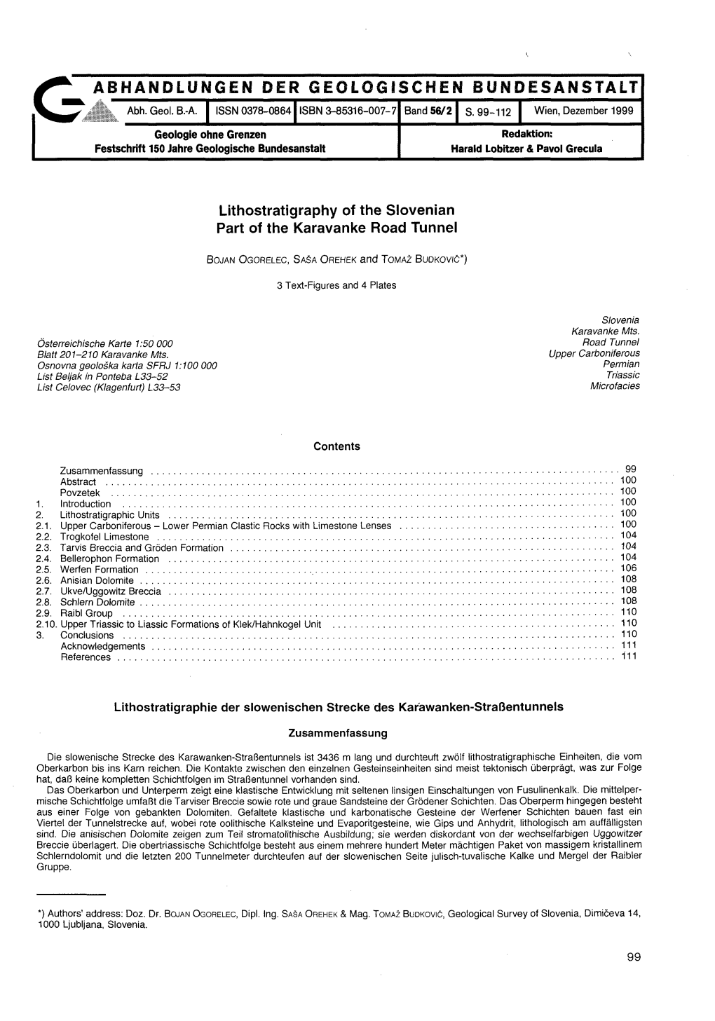 G Abhandlungen Der Geologischen Bundesanstalt