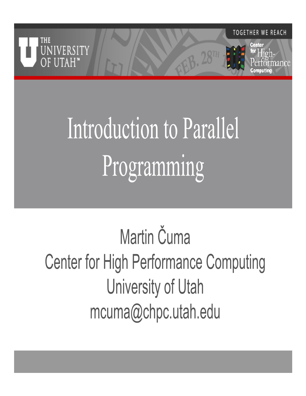 Introduction to Parallel Programming