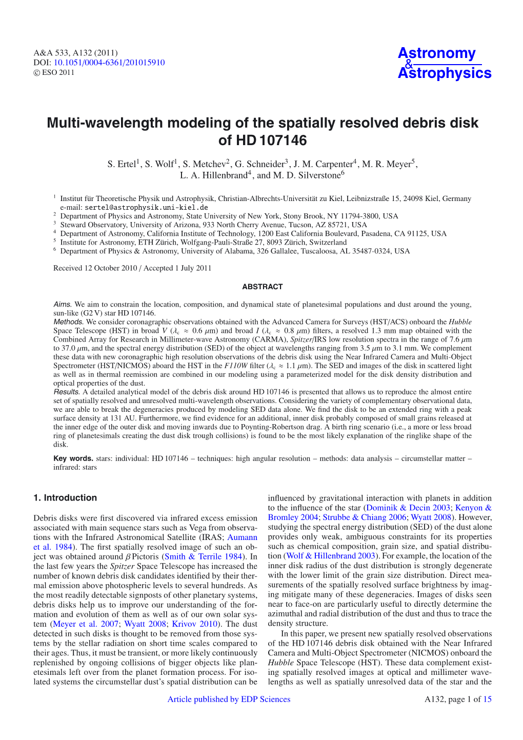 Multi-Wavelength Modeling of the Spatially Resolved Debris Disk of HD 107146
