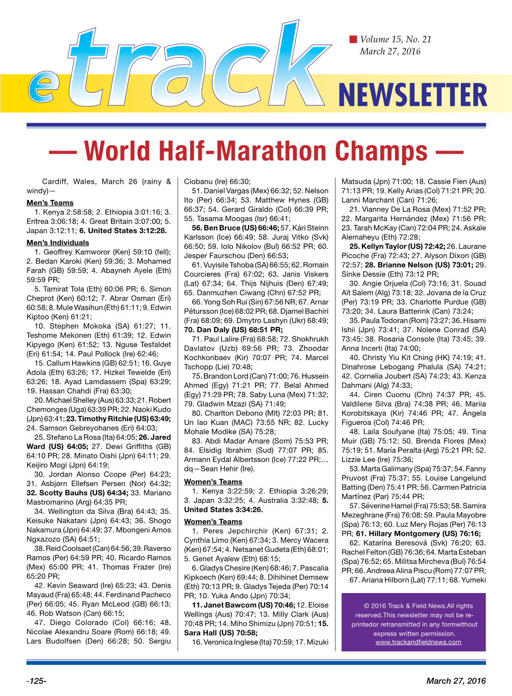 — World Half-Marathon Champs —