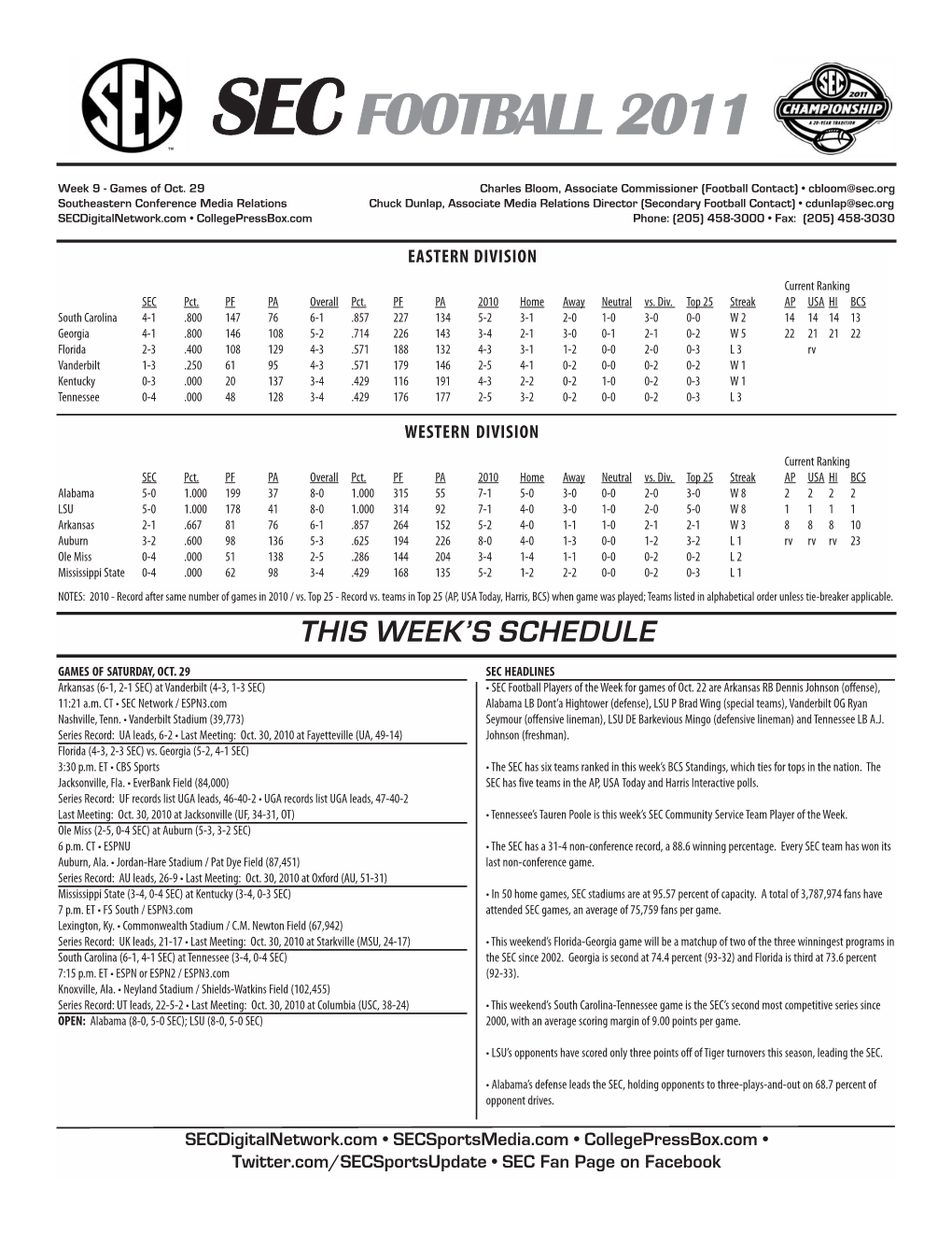 Week 9 SEC Release (2011) FINAL Release (2004