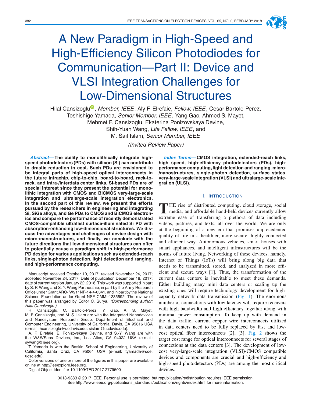 A New Paradigm in High-Speed and High-Efficiency Silicon Photodiodes