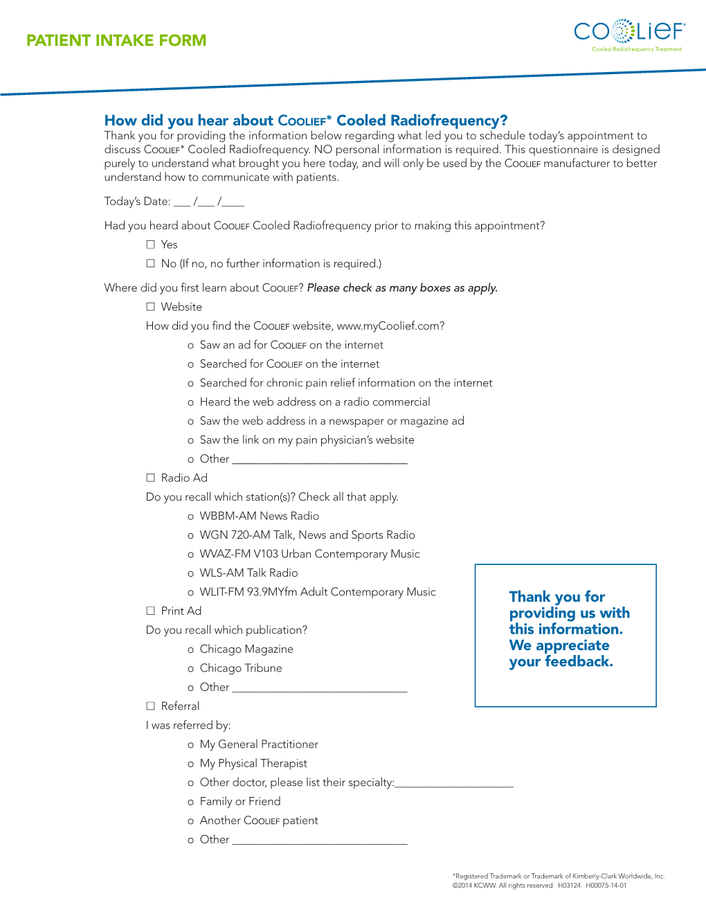 Patient Intake Form