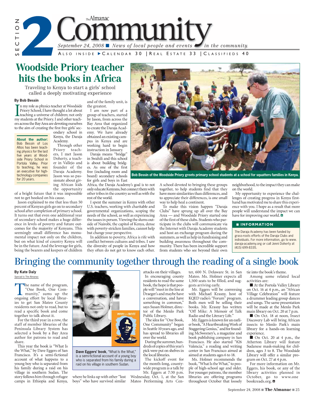 Woodside Priory Teacher Hits the Books in Africa