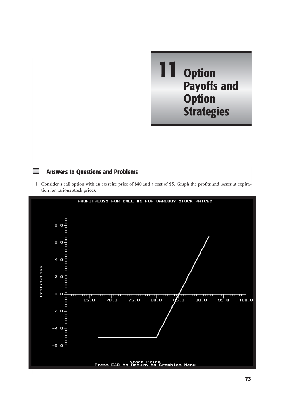 11 Option Payoffs and Option Strategies