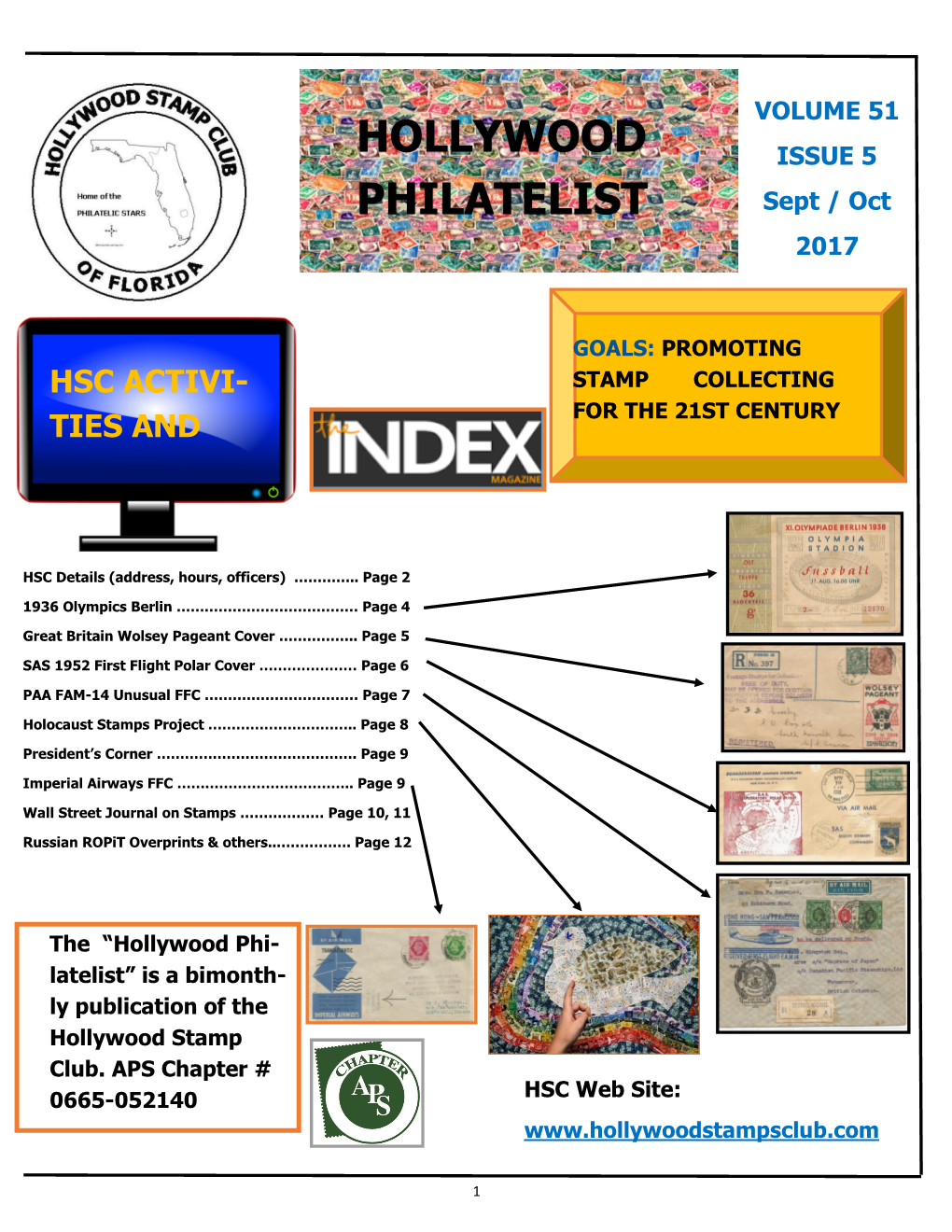 Hollywood Philatelist” Is a Bi-Monthly Publication E-Mail: Karlshall@Comcast.Net by the Hollywood Stamp President: Parker A