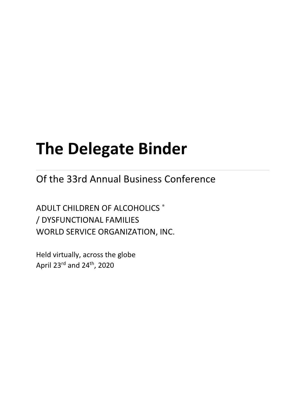 The Delegate Binder