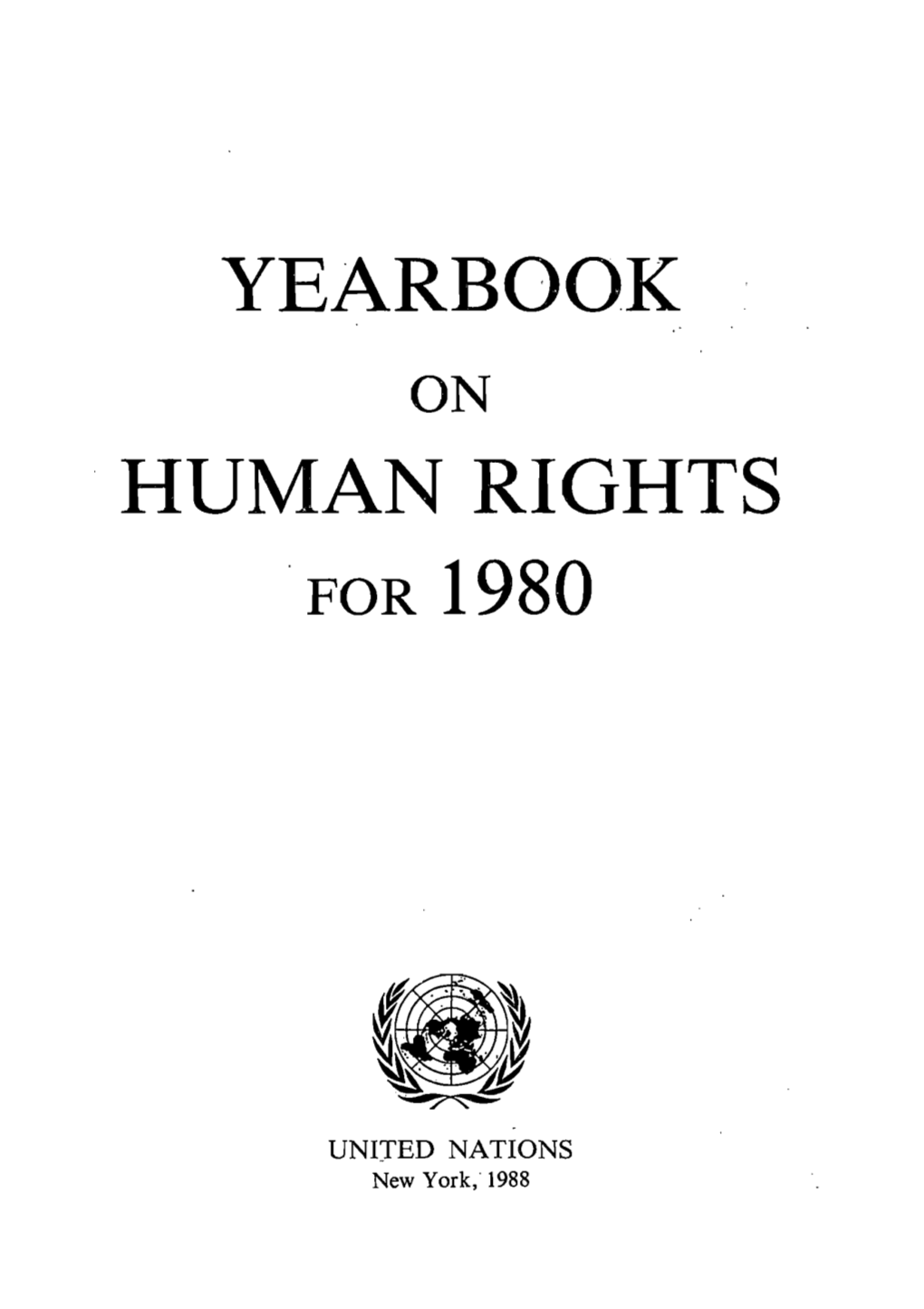 Yearbook .Human Rights