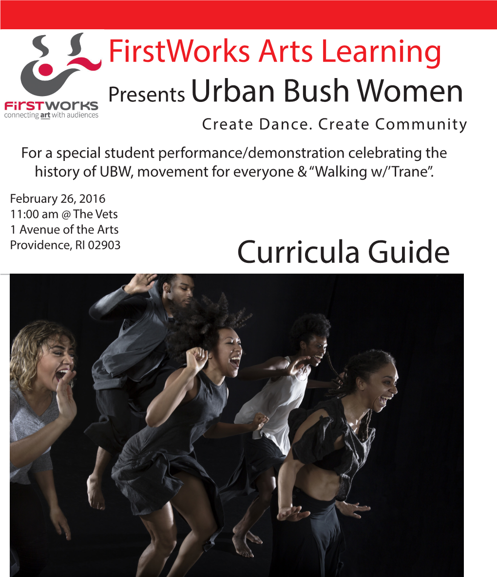 Curricula Guide Firstworks Arts Learning Presents Urban Bush