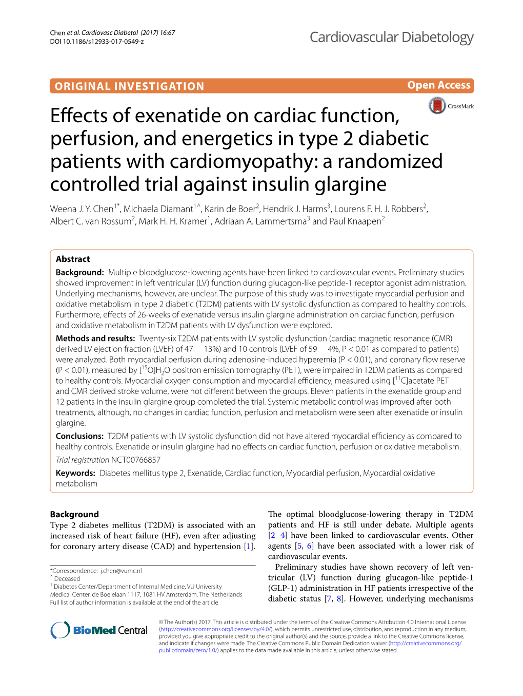 Effects of Exenatide on Cardiac Function, Perfusion, and Energetics