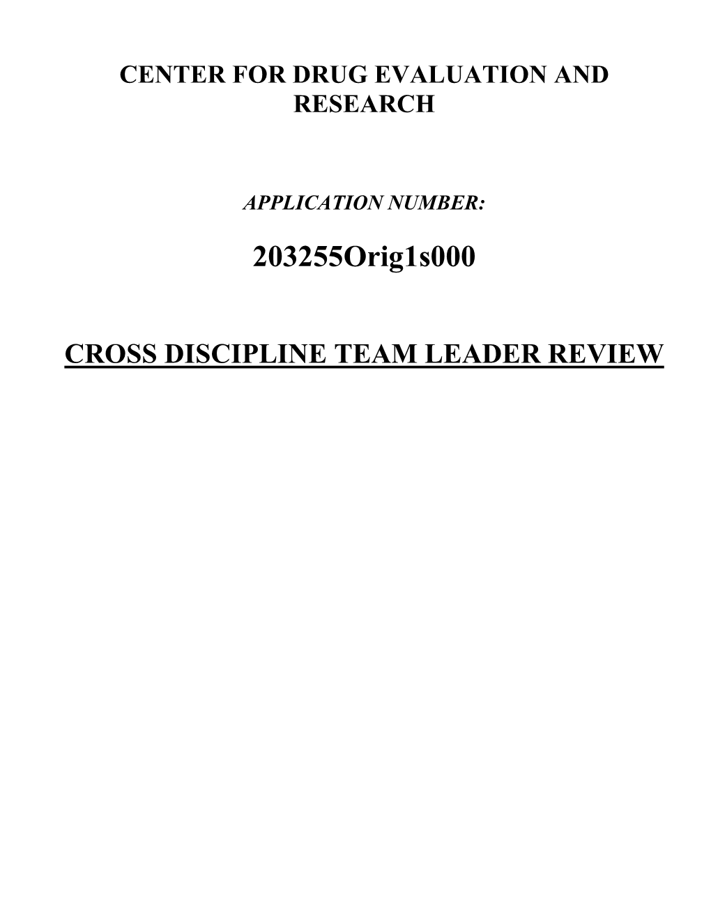 Cross Discipline Team Leader Review