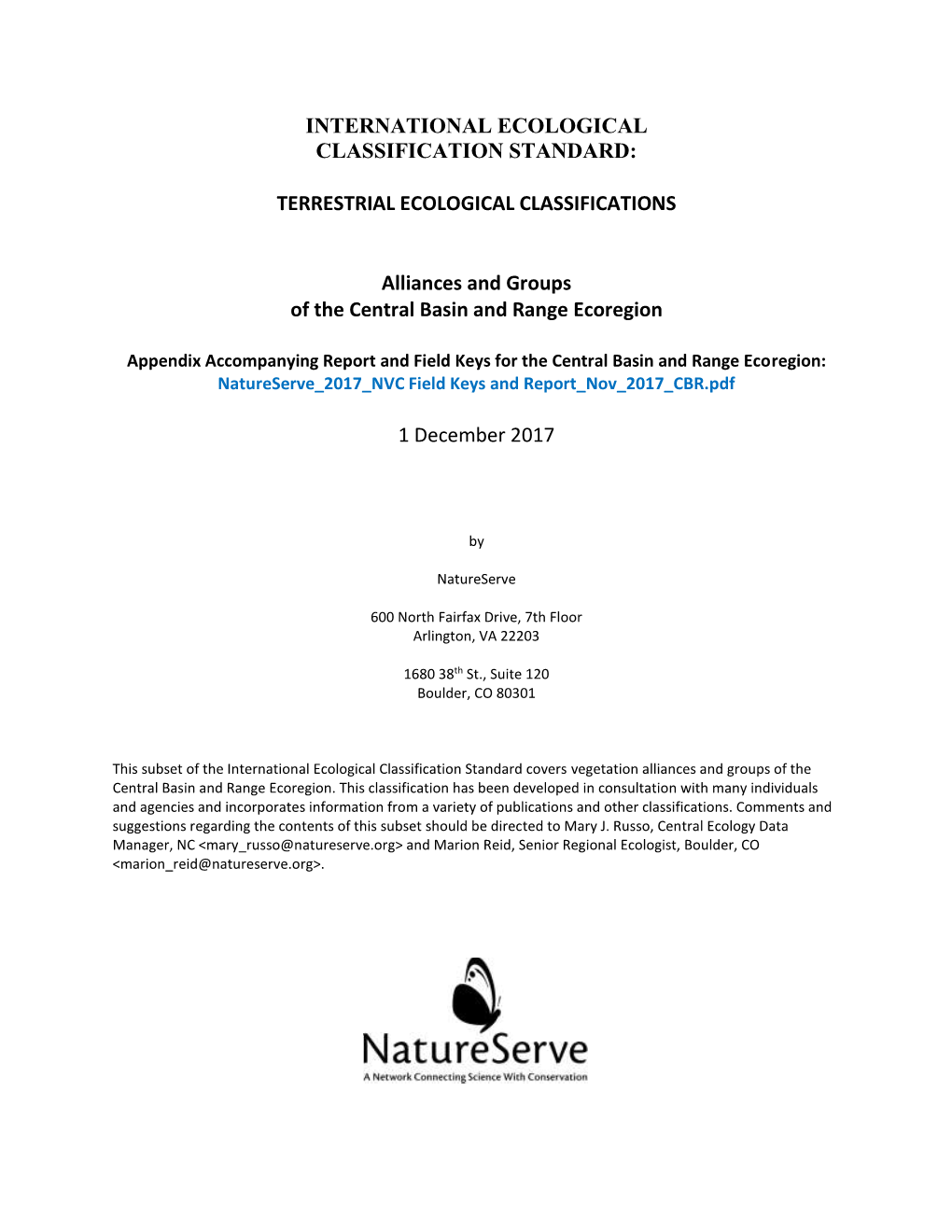 Terrestrial Ecological Classifications