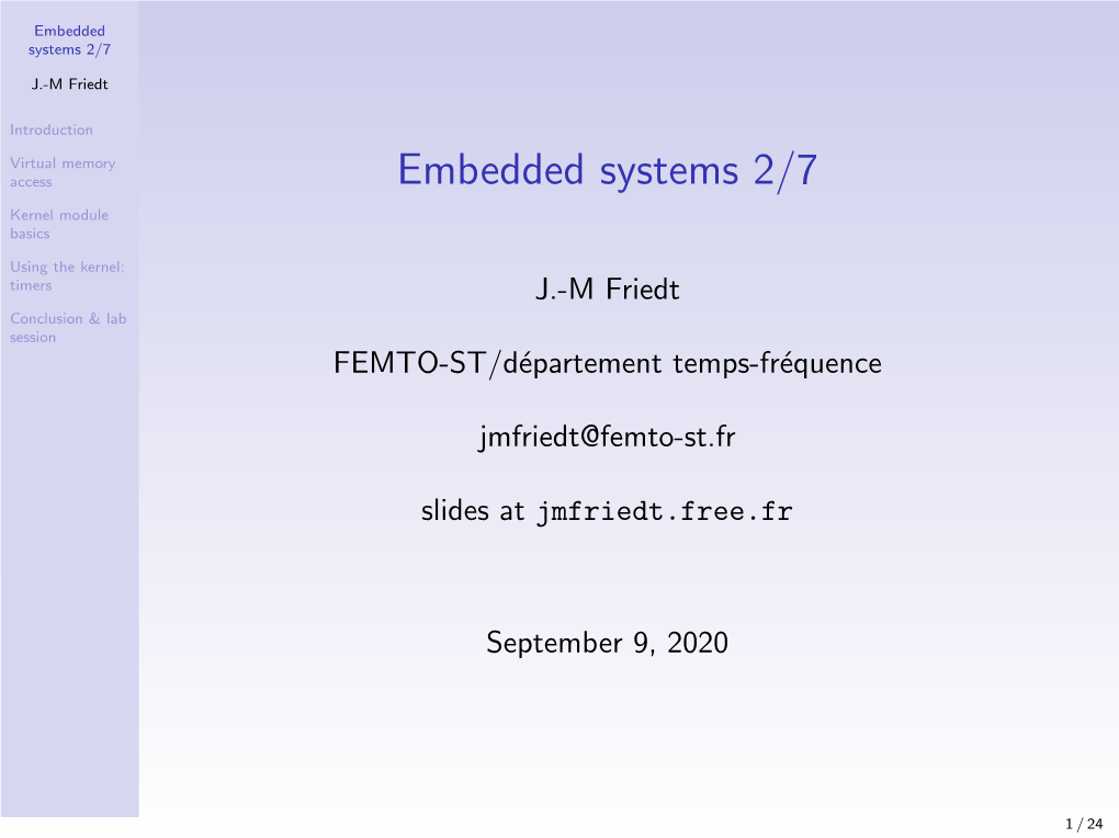 Embedded Systems 2/7