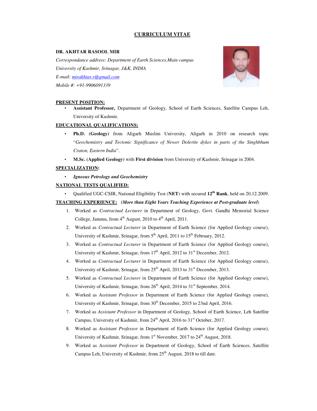 CV Akhtar R Mir Sep 2018