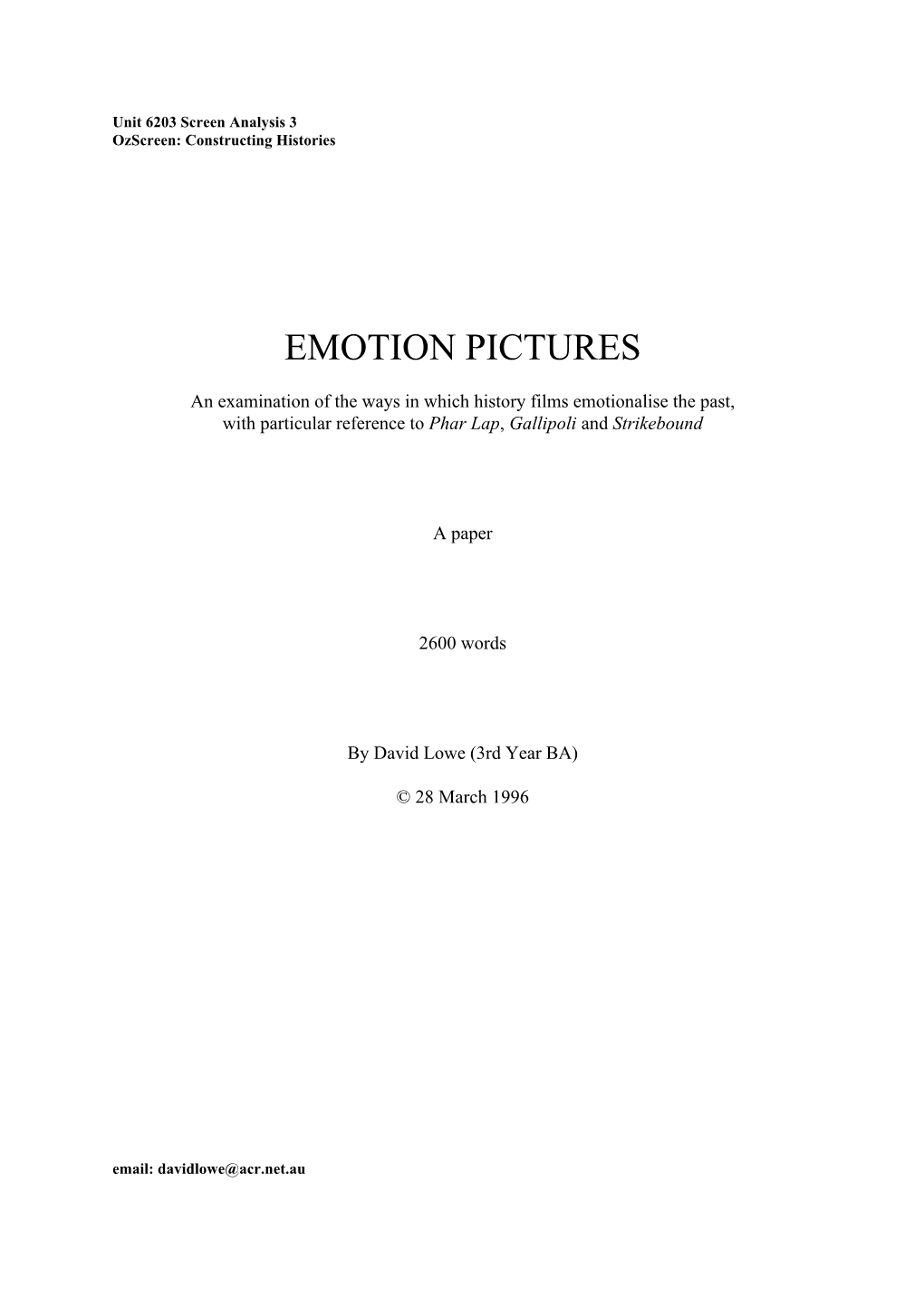 Emotion Pictures