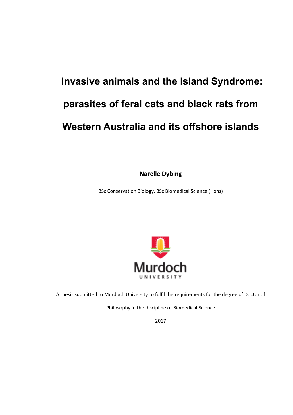 On Christmas Island. the Presence of Trypanosoma in Cats and Rats (From All Three Locations) and Leishmania