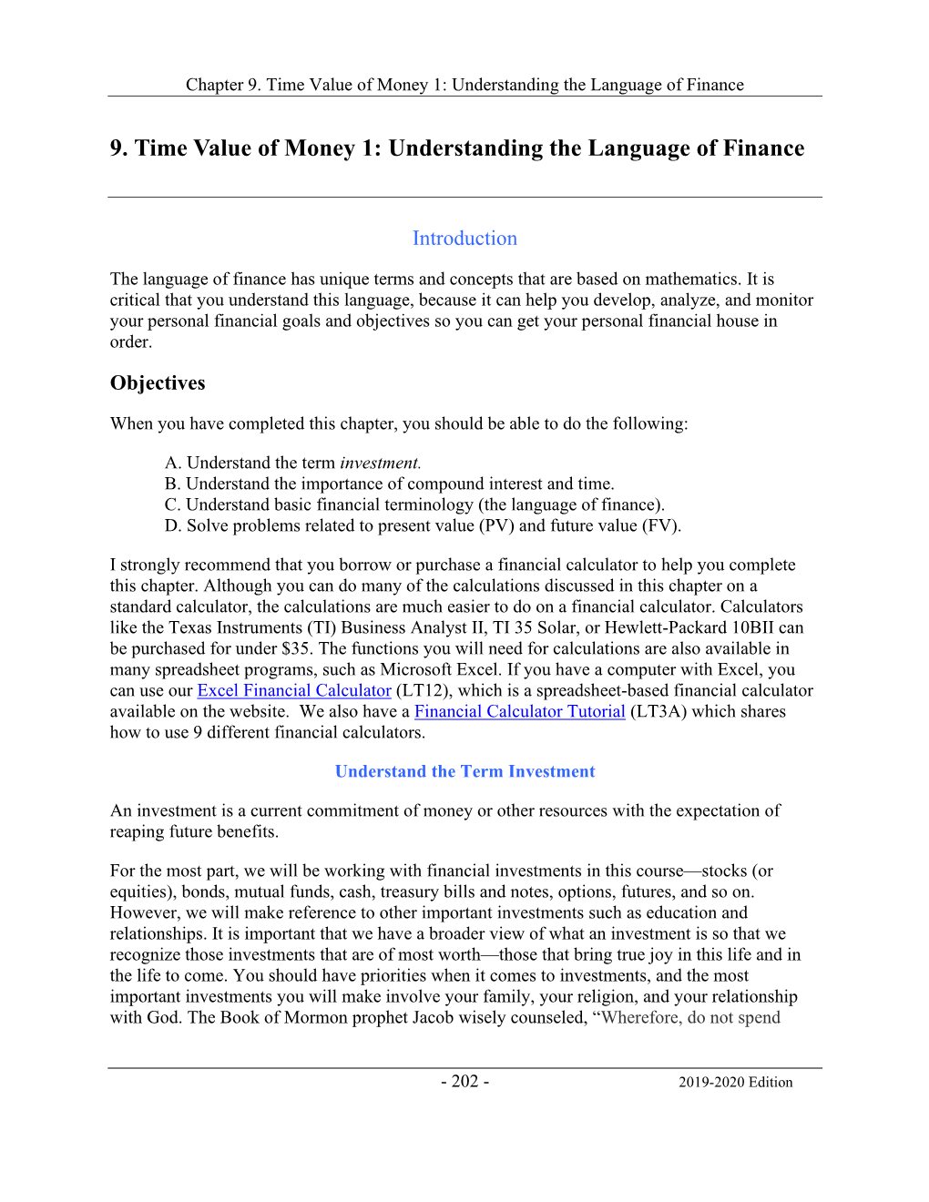 Chapter 9. Time Value of Money 1: Understanding the Language of Finance