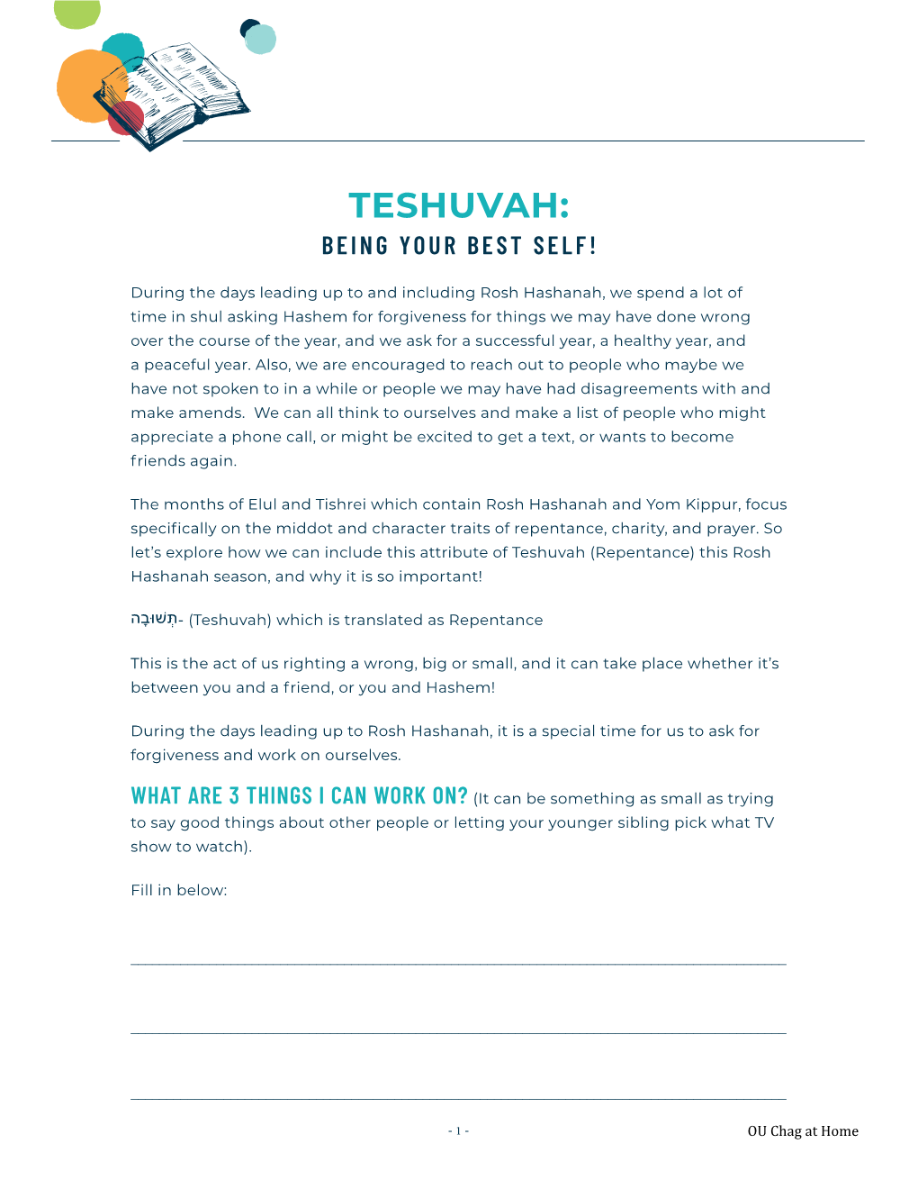 Teshuvah: Being Your Best Self!