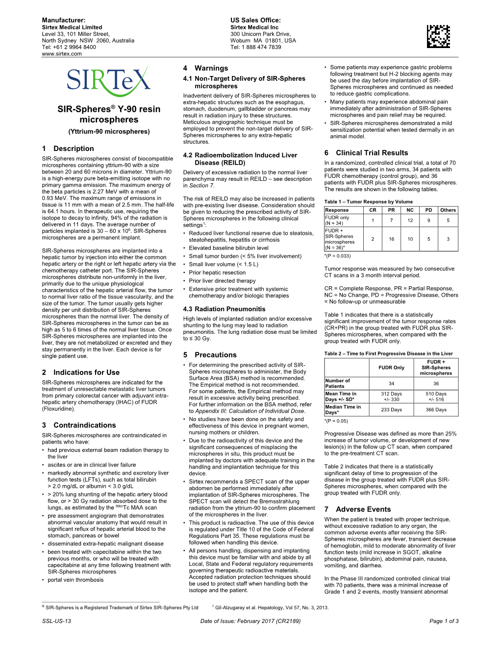 SIR-Spheres® Y-90 Resin Microspheres