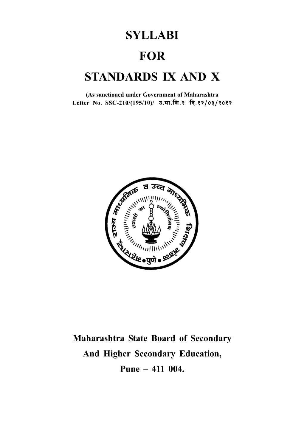 Syllabi for Standards Ix and X