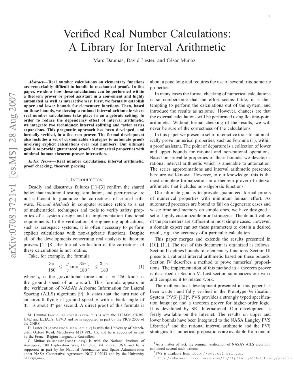 A Library for Interval Arithmetic Was Developed