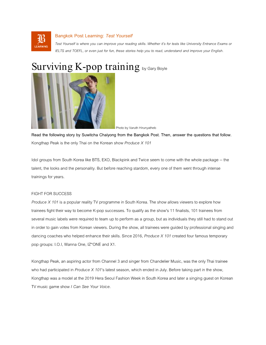 Surviving K-Pop Training by Gary Boyle