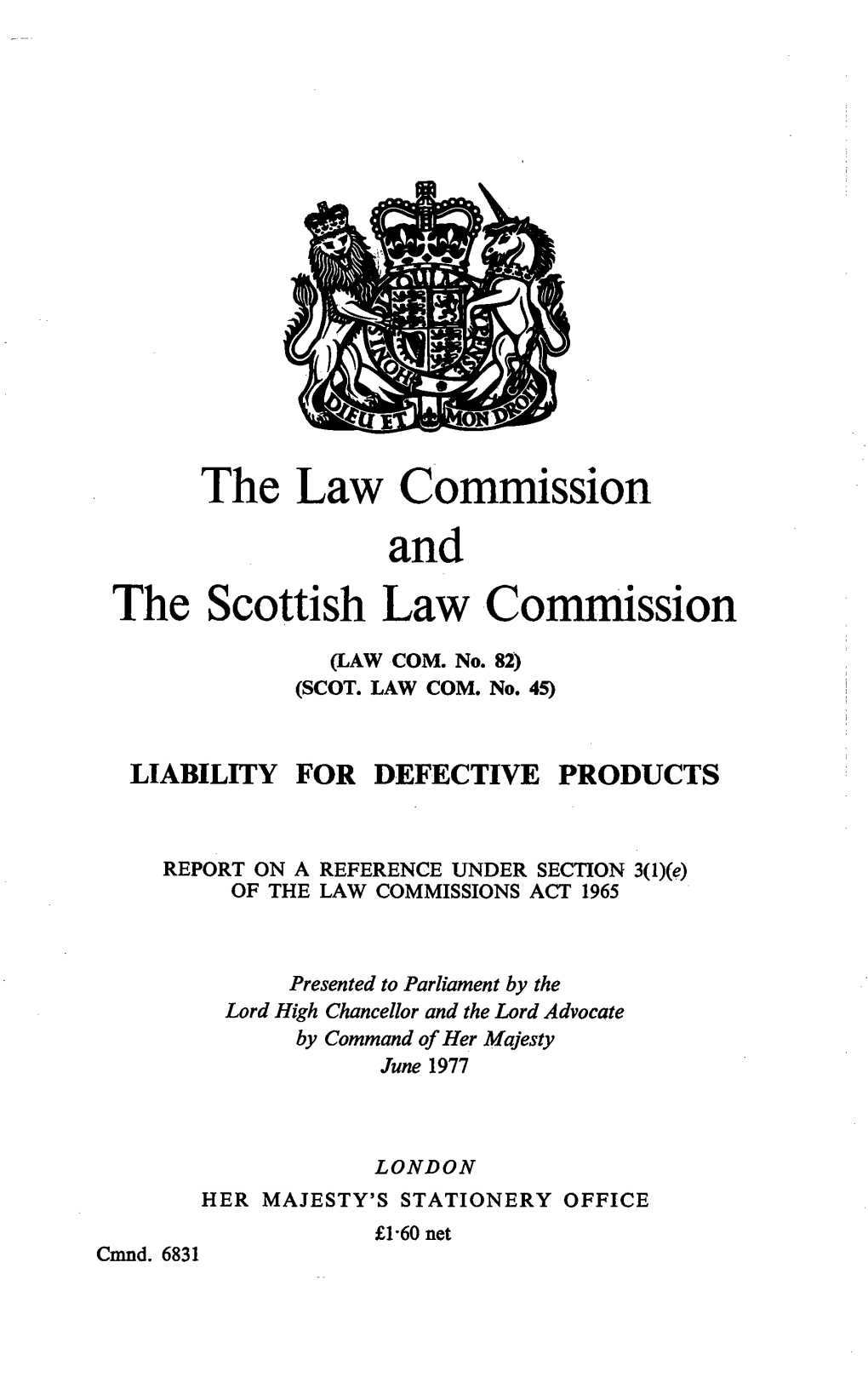 The Law Commission and the Scottish Law Commission (LAW COM