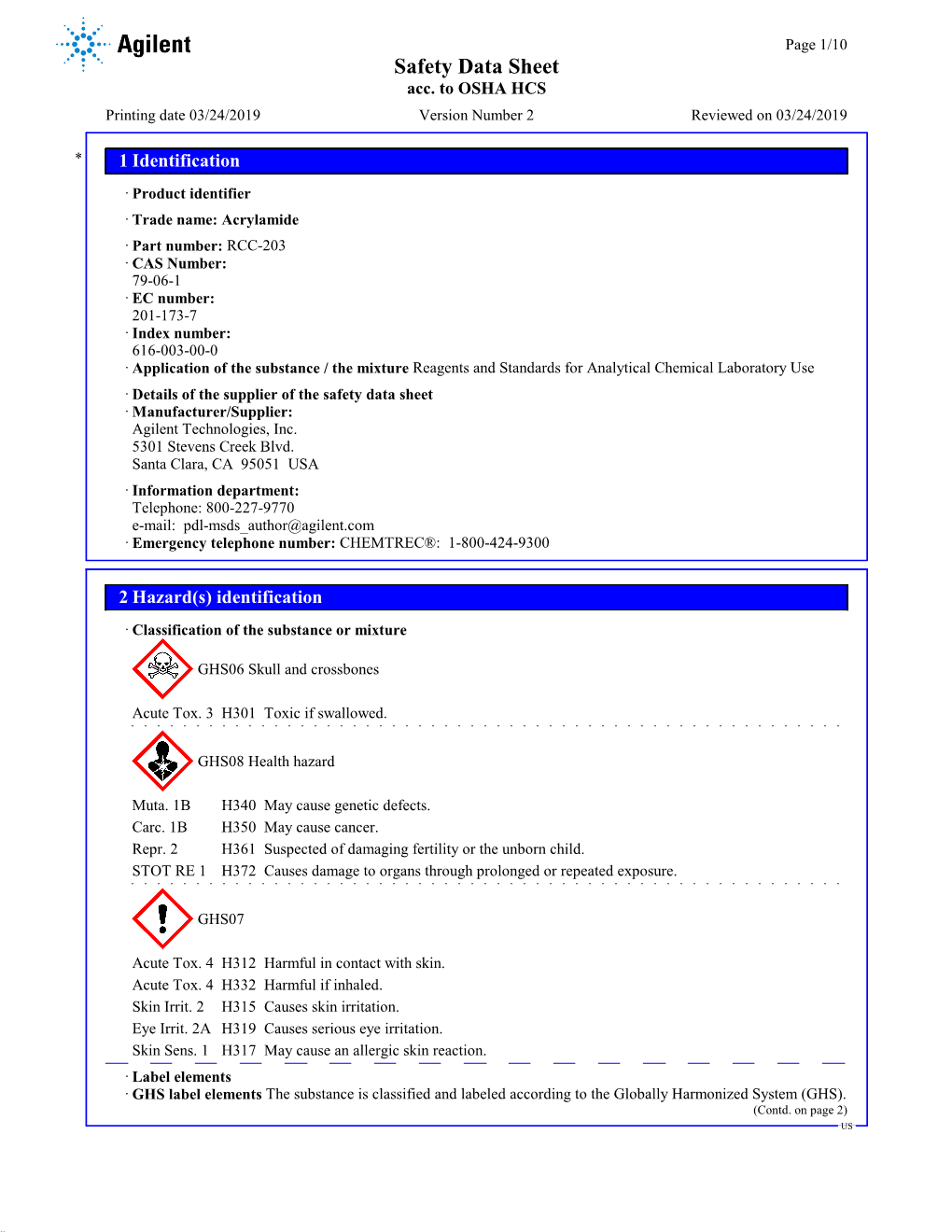 Safety Data Sheet Acc