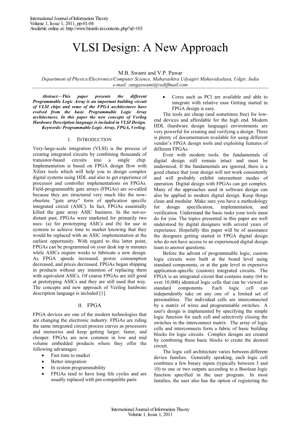 VLSI Design: a New Approach