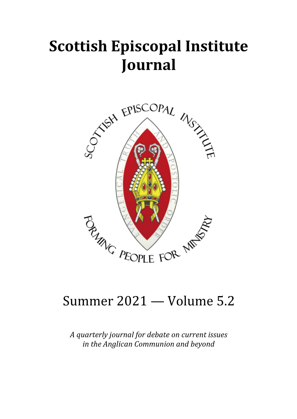 Scottish Episcopal Institute Journal