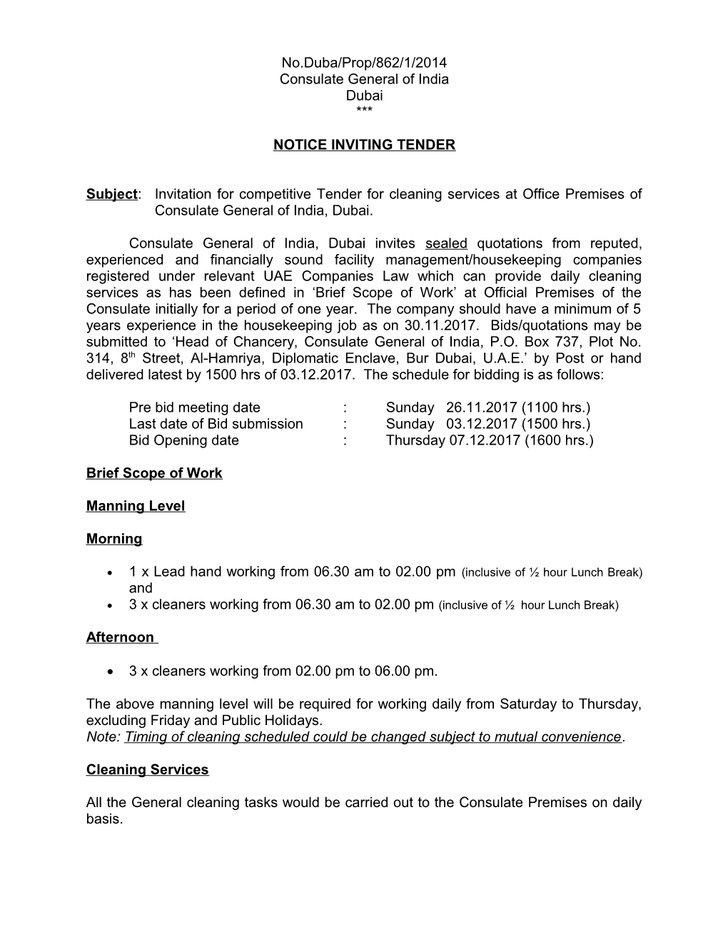 Notice Inviting Tender s2