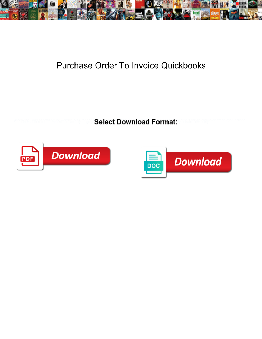 Purchase Order to Invoice Quickbooks
