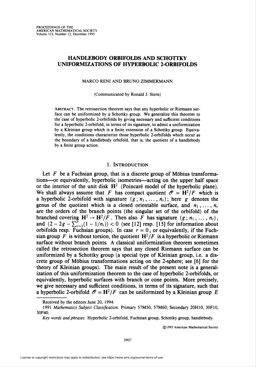 Handlebody Orbifolds and Schottky Uniformizations of Hyperbolic 2-Orbifolds