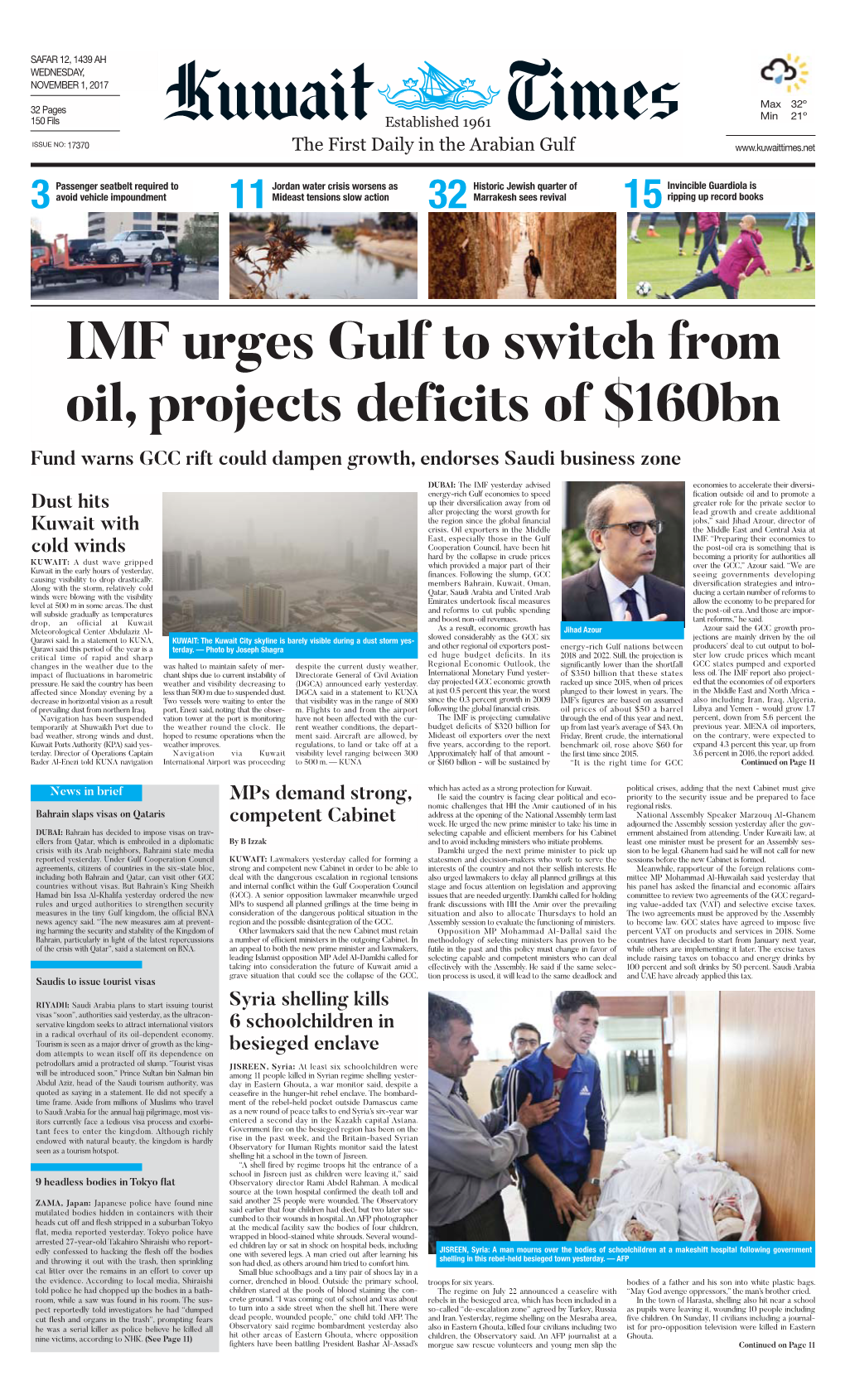 Kuwait Times 1-11-2017.Qxp Layout 1