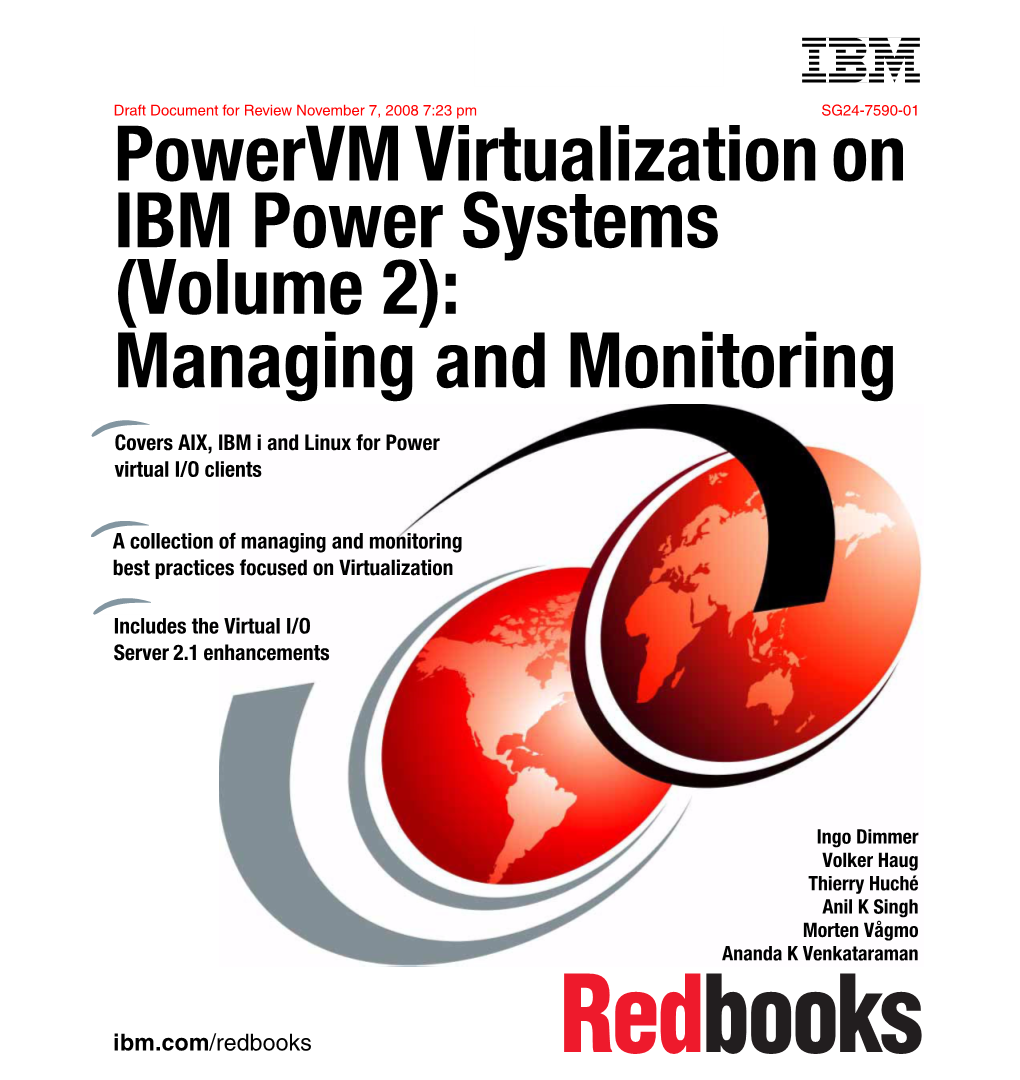 Powervm Virtualization on System P: Managing and Monitoring