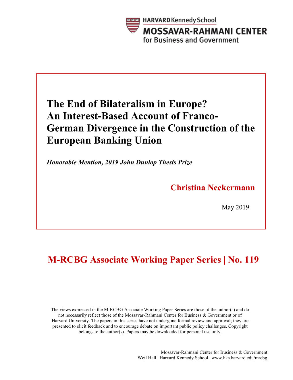 German Divergence in the Construction of the European Banking Union