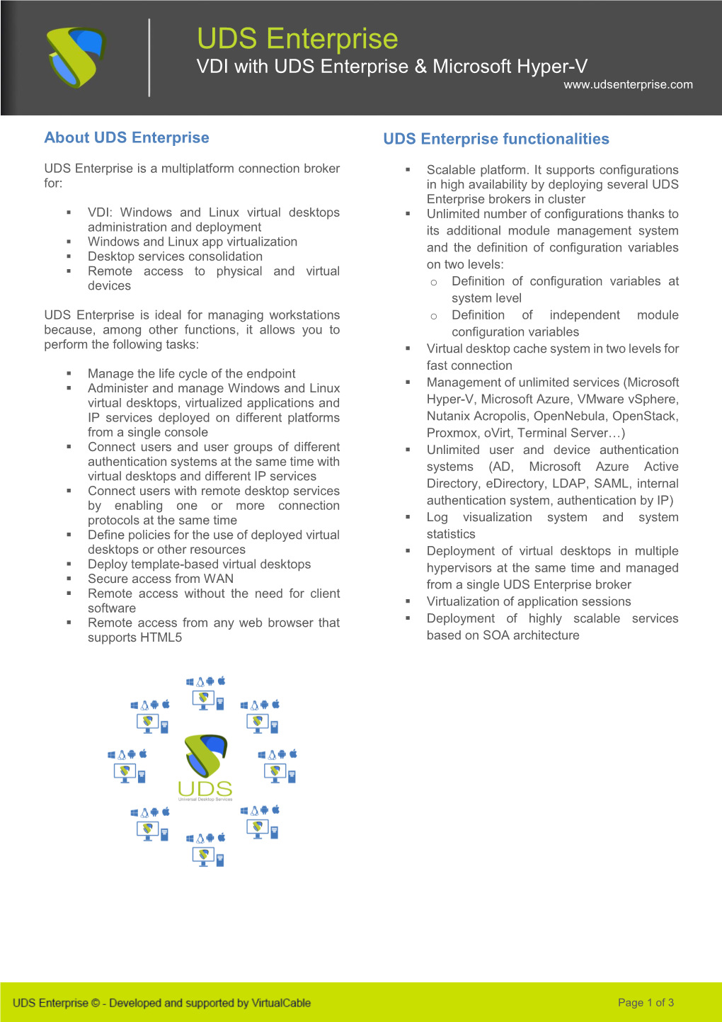 VDI with UDS Enterprise and Microsoft Hyper-V