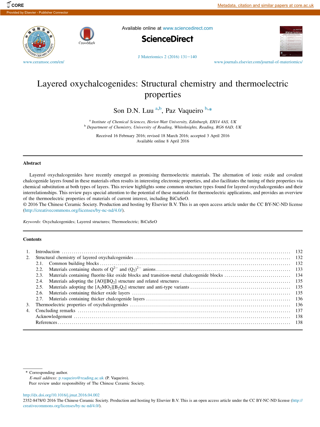 Layered Oxychalcogenides: Structural Chemistry and Thermoelectric Properties