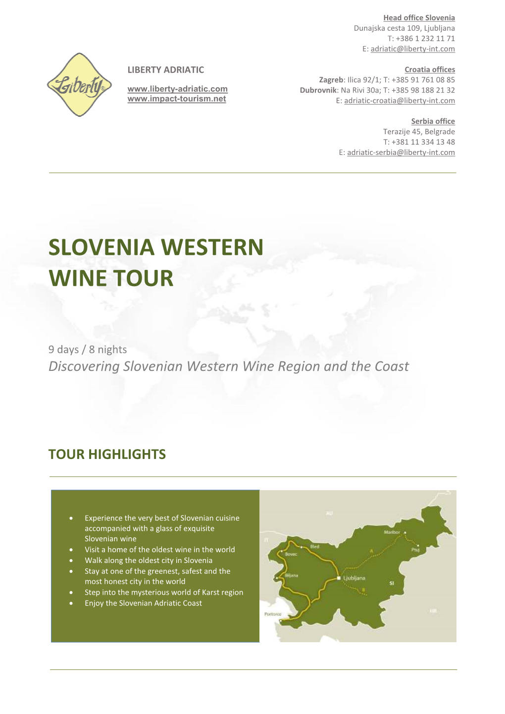 Slovenia Western Wine Tour