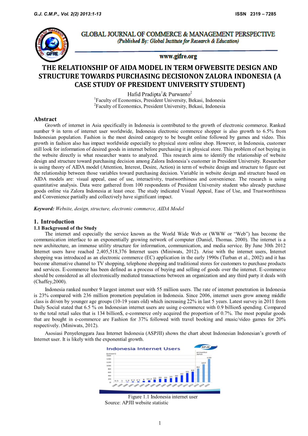 The Relationship of Aida Model in Term Ofwebsite